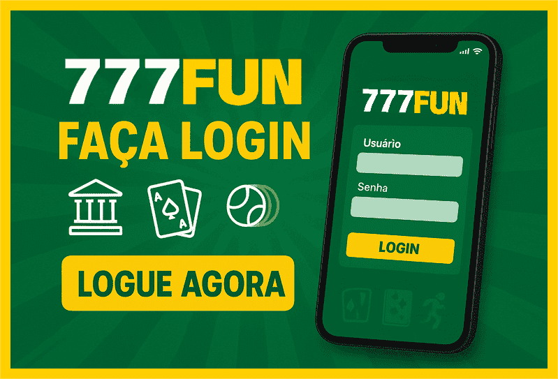 Imagem destacando login seguro na 777FUN para novos usuários